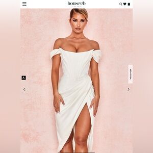 House of CB Loretta Off The Shoulder Satin